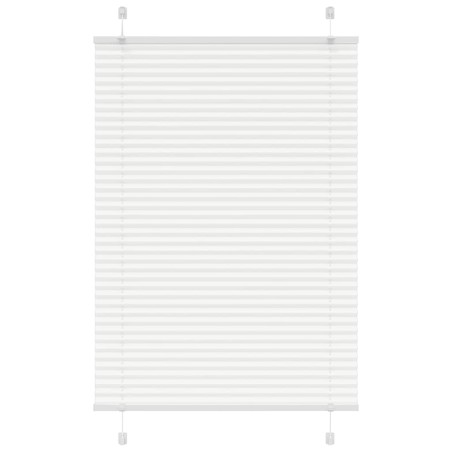 vidaXL Plissee Weiß 100x100 cm Stoffbreite 99,4 cm Polyester