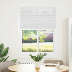 vidaXL Plissee Weiß 100x100 cm Stoffbreite 99,4 cm Polyester