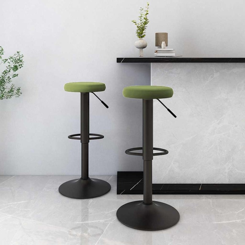 vidaXL Barhocker 2 Stk. Hellgrün Samt vidaXL Barhocker 2 Stk. Hellgrün Samt