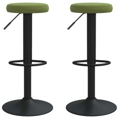 vidaXL Barhocker 2 Stk. Hellgrün Samt