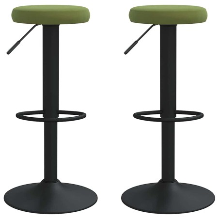 vidaXL Barhocker 2 Stk. Hellgrün Samt