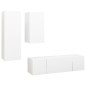 4-tlg. TV-Schrank-Set Weiß Holzwerkstoff 4-tlg. TV-Schrank-Set Weiß Holzwerkstoff