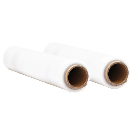 vidaXL Stretchfolie 2 Stk. Transparent 17 μm 50 cm x 150 m
