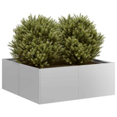 vidaXL Pflanzkübel 80x80x30 cm Verzinkter Stahl