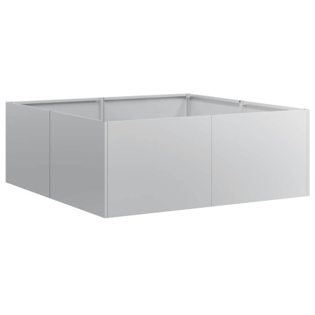 vidaXL Pflanzkübel 80x80x30 cm Verzinkter Stahl