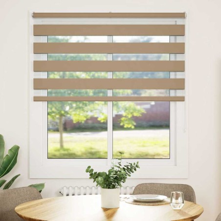 vidaXL Zebrarollo Sandbraun 135x100 cm Stoffbreite 130,9 cm Polyester