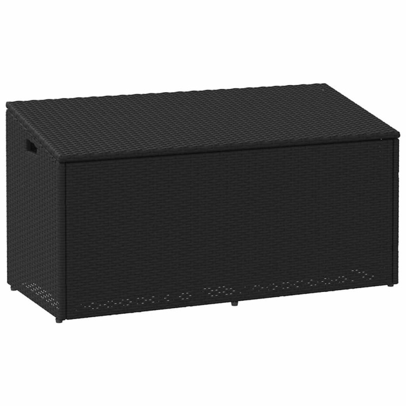 vidaXL Garten-Auflagenbox Schwarz 110x50x58 cm Poly Rattan vidaXL Garten-Auflagenbox Schwarz 110x50x58 cm Poly Rattan
