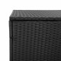 vidaXL Garten-Auflagenbox Schwarz 110x50x58 cm Poly Rattan vidaXL Garten-Auflagenbox Schwarz 110x50x58 cm Poly Rattan