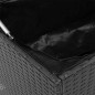 vidaXL Garten-Auflagenbox Schwarz 110x50x58 cm Poly Rattan vidaXL Garten-Auflagenbox Schwarz 110x50x58 cm Poly Rattan