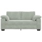 vidaXL Zweisitzer-Sofa Hellgrau 140 cm Samt