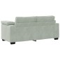 vidaXL Zweisitzer-Sofa Hellgrau 140 cm Samt