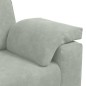 vidaXL Zweisitzer-Sofa Hellgrau 140 cm Samt