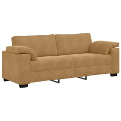 vidaXL 3-Sitzer-Sofa Braun 178 cm Samt