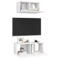 2-tlg. TV-Schrank-Set Weiß Holzwerkstoff 2-tlg. TV-Schrank-Set Weiß Holzwerkstoff