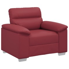 vidaXL Sessel Weinrot 60 cm Kunstleder
