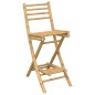 vidaXL Outdoor-Barhocker mit Fußstützen 2 Stk. Klappbar Bambus vidaXL Outdoor-Barhocker mit Fußstützen 2 Stk. Klappbar Bambus