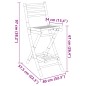 vidaXL Outdoor-Barhocker mit Fußstützen 2 Stk. Klappbar Bambus vidaXL Outdoor-Barhocker mit Fußstützen 2 Stk. Klappbar Bambus