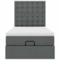 vidaXL Ottomane Bett mit Matratze & LEDs Dunkelgrau 90x200 cm Stoff vidaXL Ottomane Bett mit Matratze & LEDs Dunkelgrau 90x200 cm Stoff