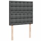 vidaXL Ottomane Bett mit Matratze & LEDs Dunkelgrau 90x200 cm Stoff vidaXL Ottomane Bett mit Matratze & LEDs Dunkelgrau 90x200 cm Stoff