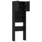 vidaXL Waschmaschinenschrank Schwarz Eichen-Optik 64x24x190 cm vidaXL Waschmaschinenschrank Schwarz Eichen-Optik 64x24x190 cm