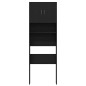 vidaXL Waschmaschinenschrank Schwarz Eichen-Optik 64x24x190 cm vidaXL Waschmaschinenschrank Schwarz Eichen-Optik 64x24x190 cm