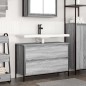 vidaXL Waschbeckenunterschrank mit Schubladen Grau Sonoma 90x34,5x60cm vidaXL Waschbeckenunterschrank mit Schubladen Grau Sonoma 90x34,5x60cm