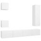 5-tlg. TV-Schrank-Set Weiß Holzwerkstoff 5-tlg. TV-Schrank-Set Weiß Holzwerkstoff