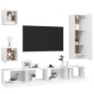 5-tlg. TV-Schrank-Set Weiß Holzwerkstoff 5-tlg. TV-Schrank-Set Weiß Holzwerkstoff