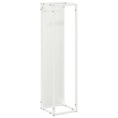 vidaXL Brennholzregal Weiß 25x25x100 cm Kaltgewalzter Stahl
