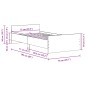 vidaXL Bettgestell ohne Matratze Artisan-Eiche 75x190 cm Holzwerkstoff vidaXL Bettgestell ohne Matratze Artisan-Eiche 75x190 cm Holzwerkstoff