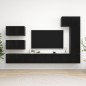 8-tlg. TV-Schrank-Set Schwarz Holzwerkstoff 8-tlg. TV-Schrank-Set Schwarz Holzwerkstoff