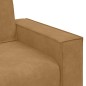 vidaXL 3-tlg. Sofagarnitur mit Kissen Braun Samt