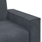 vidaXL 2-tlg. Sofagarnitur mit Kissen Dunkelgrau Samt