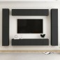 10-tlg. TV-Schrank-Set Schwarz Holzwerkstoff 10-tlg. TV-Schrank-Set Schwarz Holzwerkstoff