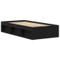 vidaXL Bettgestell ohne Matratze Schwarz Eichen-Optik 100x200 cm vidaXL Bettgestell ohne Matratze Schwarz Eichen-Optik 100x200 cm
