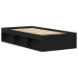 vidaXL Bettgestell ohne Matratze Schwarz Eichen-Optik 100x200 cm vidaXL Bettgestell ohne Matratze Schwarz Eichen-Optik 100x200 cm