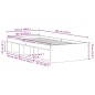 vidaXL Bettgestell ohne Matratze Schwarz Eichen-Optik 100x200 cm vidaXL Bettgestell ohne Matratze Schwarz Eichen-Optik 100x200 cm