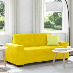 vidaXL Zweisitzer-Sofa Gelb 140 cm Samt