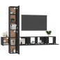 5-tlg. TV-Schrank-Set Schwarz Holzwerkstoff 5-tlg. TV-Schrank-Set Schwarz Holzwerkstoff
