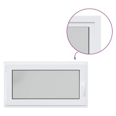 vidaXL Kellerfenster RISOR 110x50 cm Dreh Kipp DIN Links Weiß