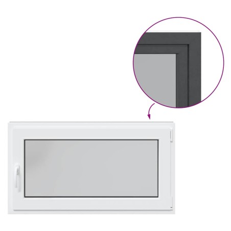 vidaXL Kellerfenster RISOR 110x60 cm Dreh Kipp DIN Rechts Anthrazit
