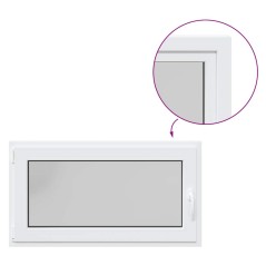 vidaXL Kellerfenster RISOR 110x60 cm Dreh Kipp DIN Links Weiß