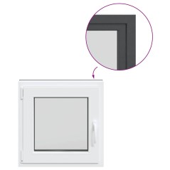 vidaXL Kellerfenster RISOR 60x60 cm Dreh Kipp DIN Links Anthrazit