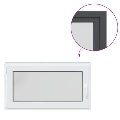 vidaXL Kellerfenster RISOR 110x60 cm Dreh Kipp DIN Links Anthrazit