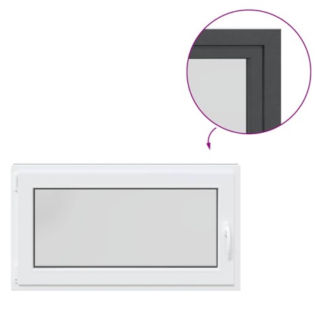 vidaXL Kellerfenster RISOR 110x60 cm Dreh Kipp DIN Links Anthrazit