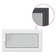 vidaXL Kellerfenster RISOR 110x50 cm Dreh Kipp DIN Rechts Anthrazit