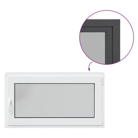 vidaXL Kellerfenster RISOR 110x50 cm Dreh Kipp DIN Rechts Anthrazit