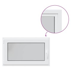 vidaXL Kellerfenster RISOR 100x60 cm Dreh Kipp DIN Links Weiß