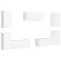 7-tlg. TV-Schrank-Set Weiß Holzwerkstoff 7-tlg. TV-Schrank-Set Weiß Holzwerkstoff