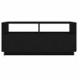 vidaXL Couchtisch mit LED-Leuchten Schwarz Eichen-Optik 90x49x40 cm vidaXL Couchtisch mit LED-Leuchten Schwarz Eichen-Optik 90x49x40 cm